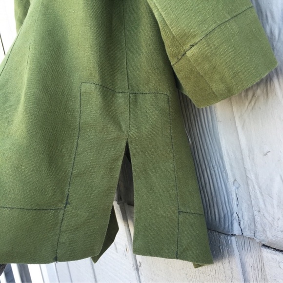 🛍️ Soft surroundings 100% Linen Stylish wrap jacket with 3/4 sleeve Size PXS - Picture 4 of 12